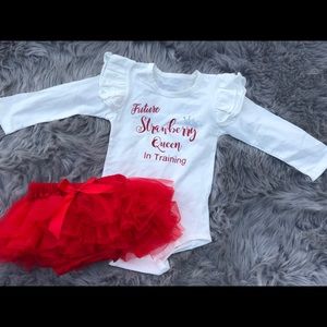 Girls Strawberry Tutu Set/Strawberry Festival